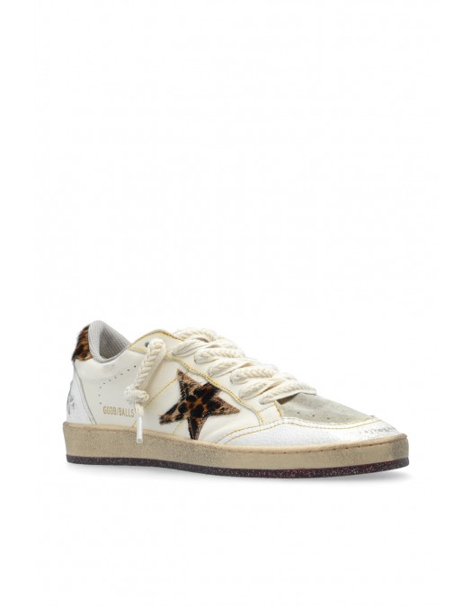 Sneakers Golden Goose, White 'Ball Star',  Animal Print Insert - GWF00117F00615010366