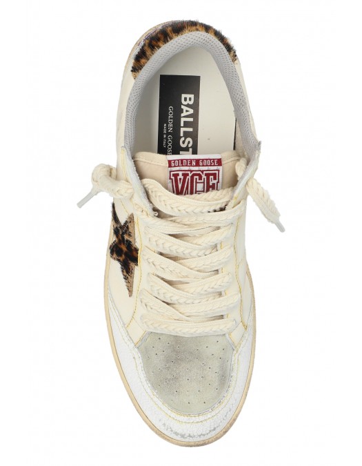 Sneakers Golden Goose, White 'Ball Star',  Animal Print Insert - GWF00117F00615010366