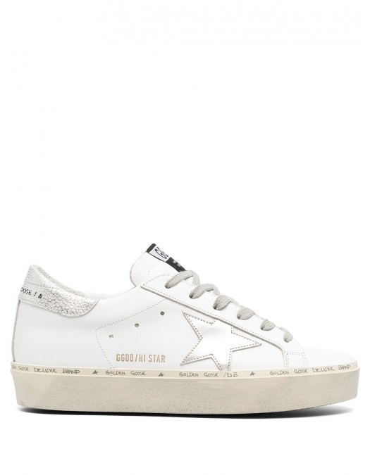 Sneakers Golden Goose, Hi Star, Silver Details, White - GWF00118F00032980185