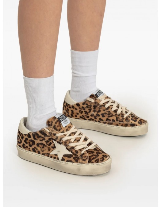 Sneakers Golden Goose, Hi Star, Animal Print Design, Brown - GWF00118F00683181372