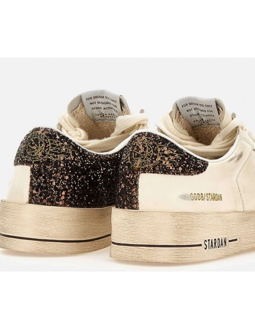 Sneakers GOLDEN GOOSE, STARDAN, Glitter attach, Alb - GWF00128F00793910318