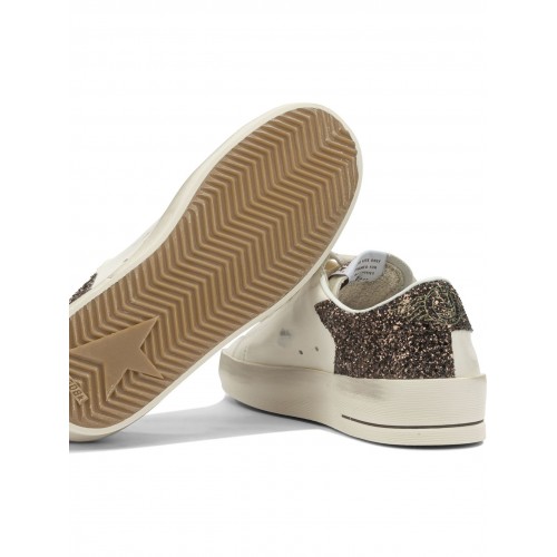 Sneakers GOLDEN GOOSE, STARDAN, Glitter attach, Alb