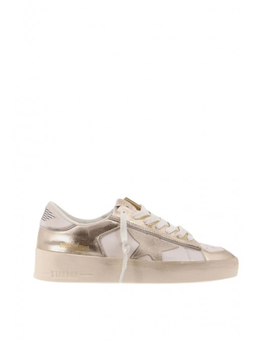 Sneakers GOLDEN GOOSE, Stardan Leather Low-Top Sneakers, Gold - GWF00333F00753612281