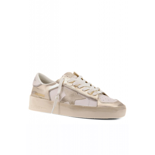 Sneakers GOLDEN GOOSE, Stardan Leather Low-Top Sneakers, Gold