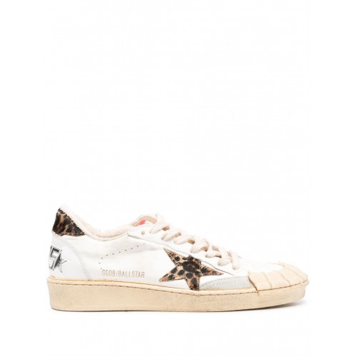 Sneakers Golden Goose, Animal Print Ball Star, Low Top, White Sneakers Golden Goose, Animal Print Ball Star, Low Top, White