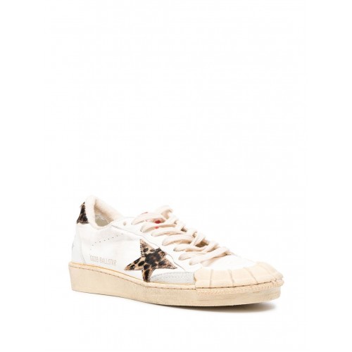 Sneakers Golden Goose, Animal Print Ball Star, Low Top, White Sneakers Golden Goose, Animal Print Ball Star, Low Top, White