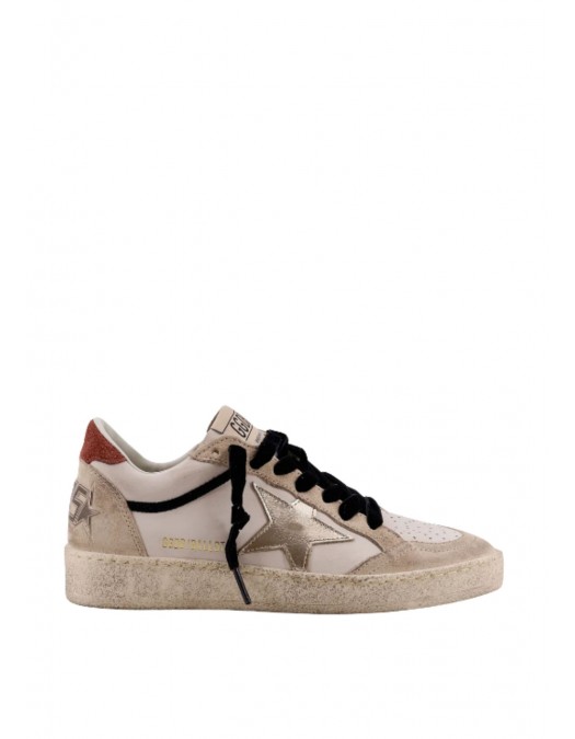 Sneakers GOLDEN GOOSE, Ball Star with Padded Collar leather sneakers, Beige - GWF00746F00814683252