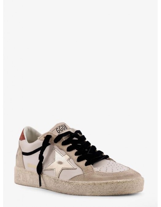 Sneakers GOLDEN GOOSE, Ball Star with Padded Collar leather sneakers, Beige - GWF00746F00814683252