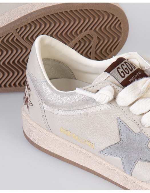 Sneakers GOLDEN GOOSE, Ball Star leather sneakers, Alb - GWF00771F00870112522