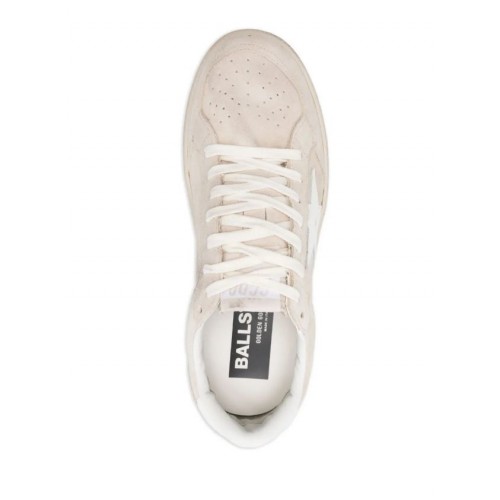 Sneakers GOLDEN GOOSE, Ball Star in beige suede with white leather star