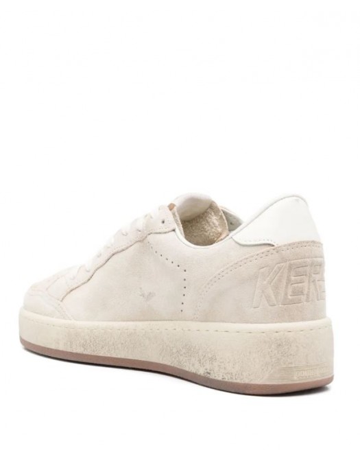 Sneakers GOLDEN GOOSE, Ball Star in beige suede with white leather star - GWF00804F00696715724