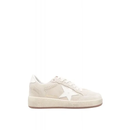 Sneakers GOLDEN GOOSE, Ball Star in beige suede with white leather star