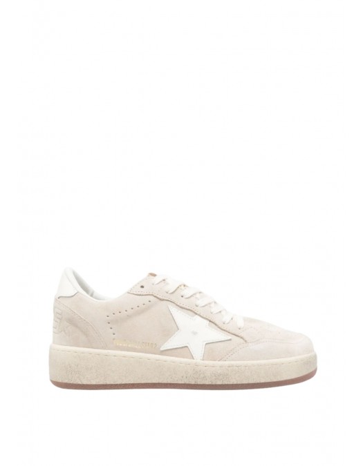 Sneakers GOLDEN GOOSE, Ball Star in beige suede with white leather star - GWF00804F00696715724