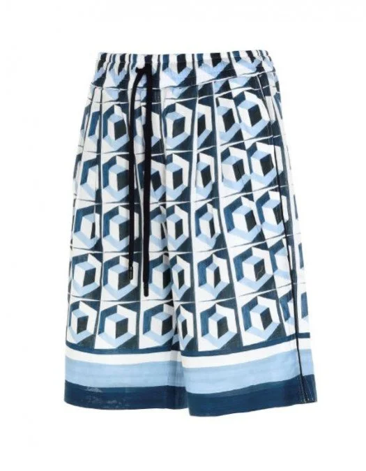 Pantaloni scurti DOLCE & GABBANA , Print Albastru, Bumbac - GWK9AZFI70JHT2BK Pantaloni scurti DOLCE & GABBANA , Print Albastru, Bumbac - GWK9AZFI70JHT2BK
