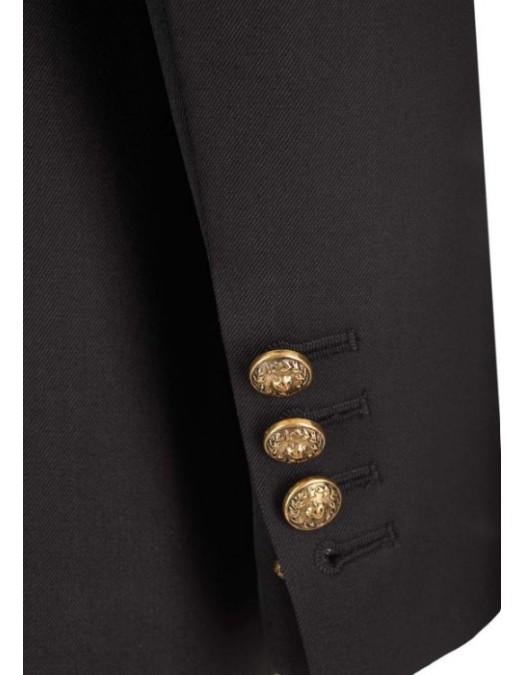 Sacou GOLDEN GOOSE, Black virgin wool double-breasted blazer - GWP00829P00152190100