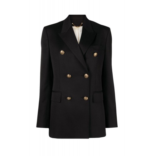 Sacou GOLDEN GOOSE, Black virgin wool double-breasted blazer