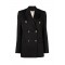 Sacou GOLDEN GOOSE, Black virgin wool double-breasted blazer
