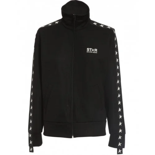 Jacheta Golden Goose, Star Print pe maneci, Black
