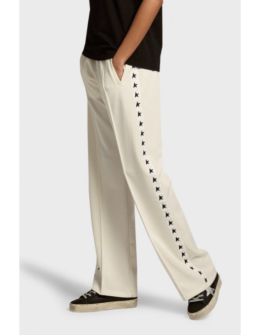 Pantaloni Golden Goose, Dorotea Star Track, Beige - GWP00877P00052181347 Pantaloni Golden Goose, Dorotea Star Track, Beige - GWP00877P00052181347