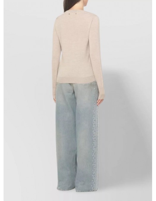 Bluza GOLDEN GOOSE, Crew-neck Wool,Beige - GWP00952P00066555150