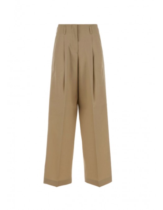 Pantaloni GOLDEN GOOSE, Beige wool wide-leg Flavia - GWP01203P00117015272