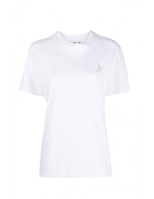 Tricou GOLDEN GOOSE, Glitter Star, Regular Fit, Alb - GWP01220P00059480 Tricou GOLDEN GOOSE, Glitter Star, Regular Fit, Alb - GWP01220P00059480