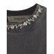 TRICOU GOLDEN GOOSE, Cristale atasate frontal, Gri, Regular Fit - GWP01220P00067060318