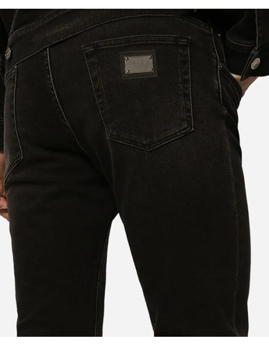 Jeans DOLCE & GABBANA, Stretch Cotton jeans, Negru - GY07CDG8HW4S9001