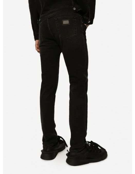 Jeans DOLCE & GABBANA, Stretch Cotton jeans, Negru - GY07CDG8HW4S9001