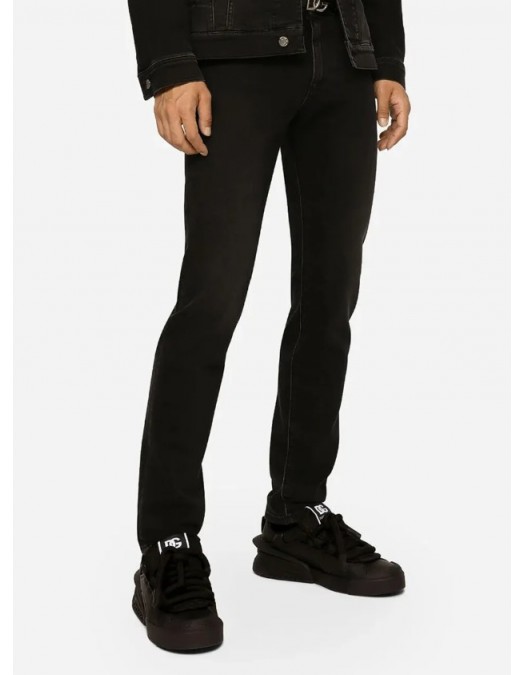 Jeans DOLCE & GABBANA, Stretch Cotton jeans, Negru - GY07CDG8HW4S9001