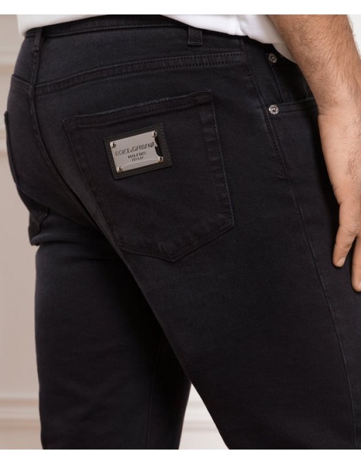 Jeans DOLCE & GABBANA, Logo Insert, Classic Design, Simple, Black - GY07CDG8JT5S9001 Jeans DOLCE & GABBANA, Logo Insert, Classic Design, Simple, Black - GY07CDG8JT5S9001