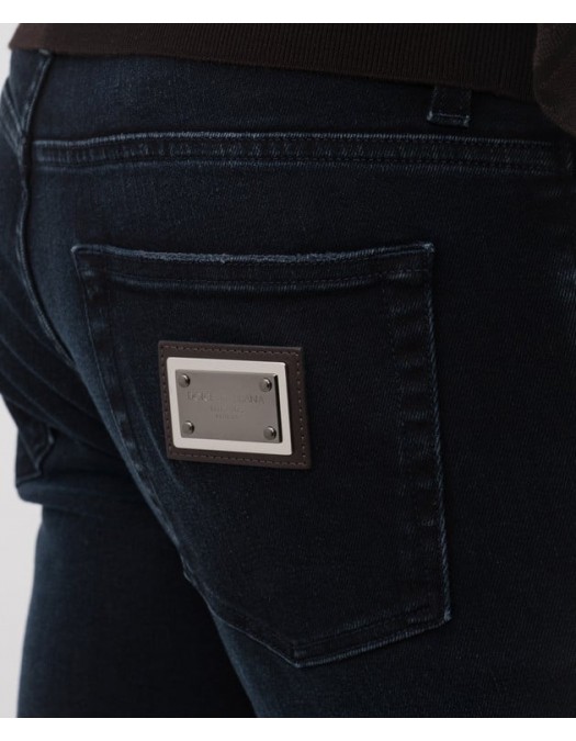 Jeans DOLCE & GABBANA, Logo Plaque, Bleumarin - GY07CDG8NI6S9001