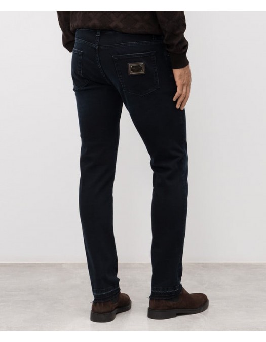 Jeans DOLCE & GABBANA, Logo Plaque, Bleumarin - GY07CDG8NI6S9001