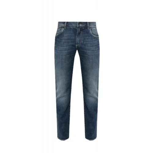 Jeans DOLCE & GABBANA,Dolce & Gabbana NAVY BLUE Jeans with logo