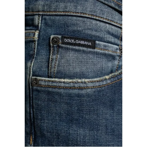 Jeans DOLCE & GABBANA,Dolce & Gabbana NAVY BLUE Jeans with logo
