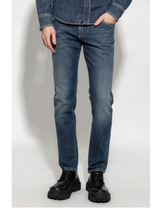 Jeans DOLCE & GABBANA,Dolce & Gabbana NAVY BLUE Jeans with logo - GY07CDG8OW9S9001