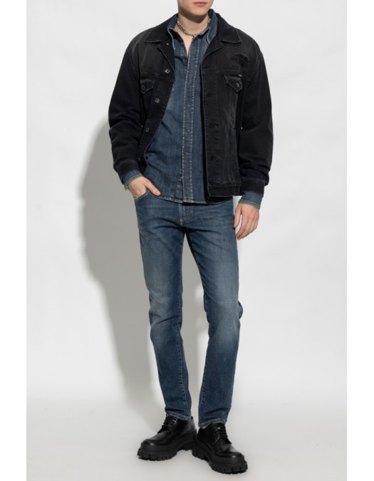 Jeans DOLCE & GABBANA,Dolce & Gabbana NAVY BLUE Jeans with logo - GY07CDG8OW9S9001