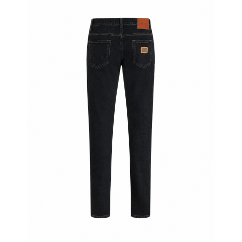 Sneakers DOLCE & GABBANA, denim trousers, Negru