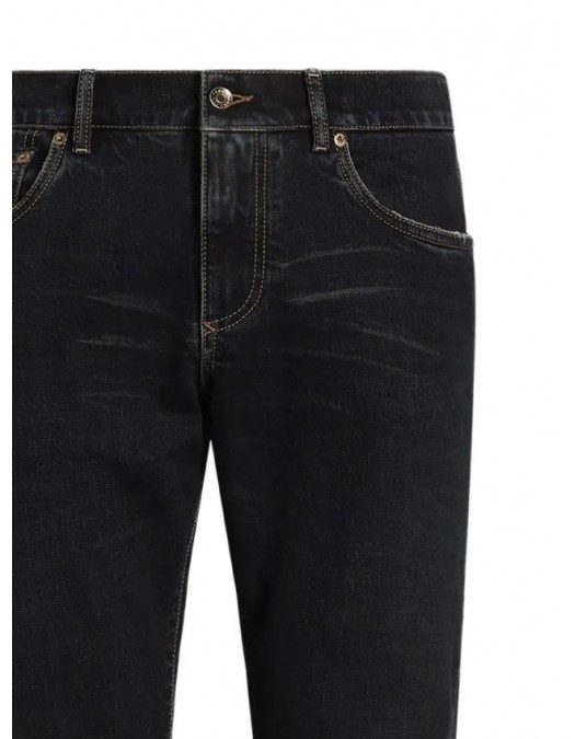 Sneakers DOLCE & GABBANA, denim trousers, Negru - GY07CDG8PM5S9001