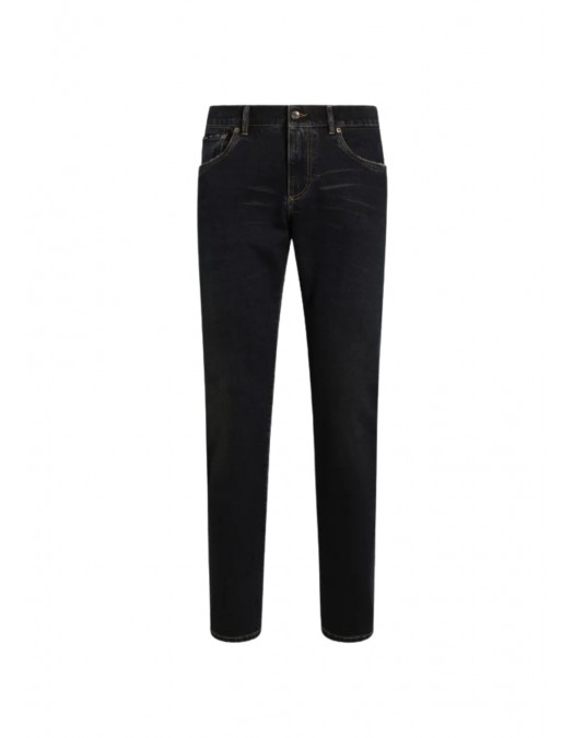 Sneakers DOLCE & GABBANA, denim trousers, Negru - GY07CDG8PM5S9001