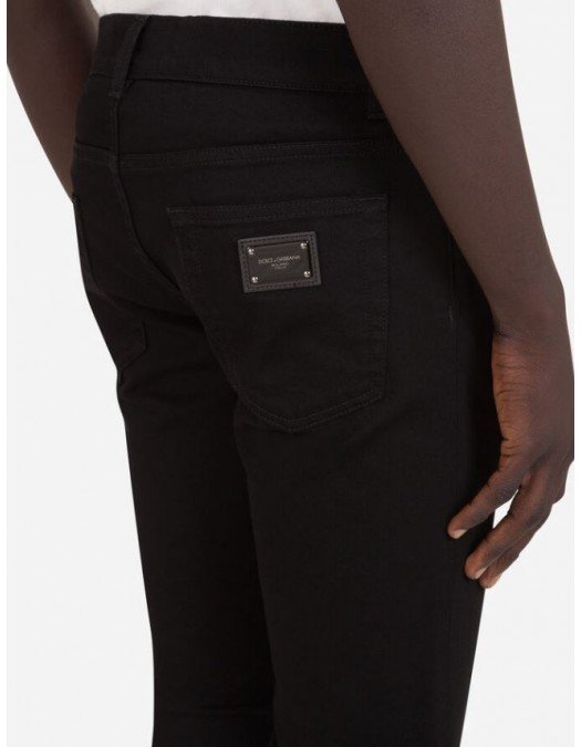 BLUGI DOLCE & GABBANA, Skinny Stretch jeans, Black - GY07LDG8CN9S9001