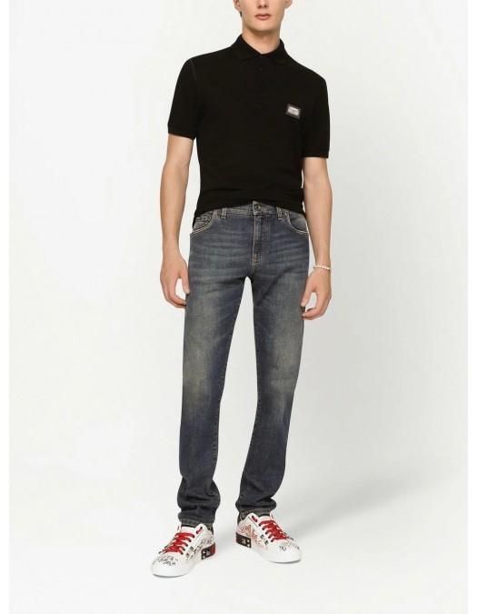 Jeans DOLCE & GABBANA, Skinny Worn Effect, Blue - GY07LDG8GW9S9001