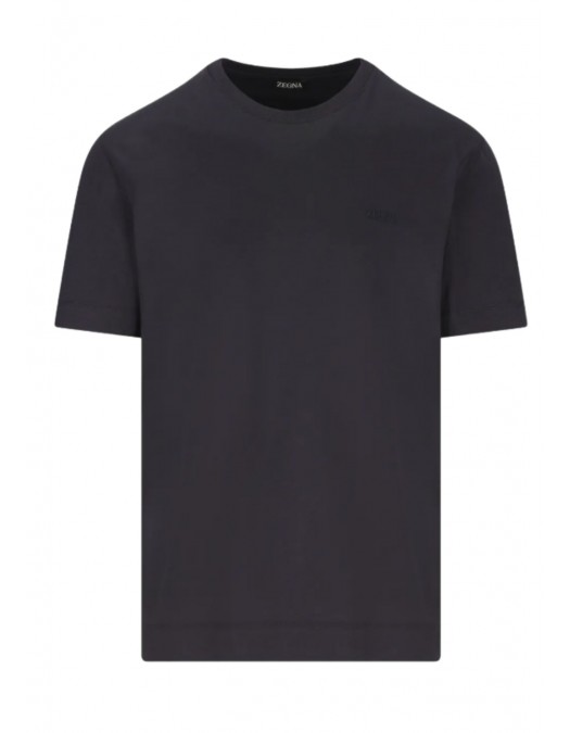 Tricou ZEGNA, logo-embroidered T-shirt, Dark Blue - H765UH360A3B09