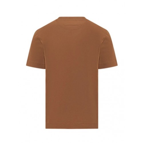 Tricou ZEGNA, Crewneck T-shirt, Brown