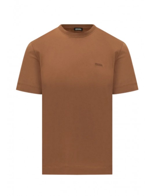 Tricou ZEGNA, Crewneck T-shirt, Brown - H765UH360A3N05