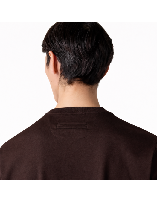 Tricou ZEGNA, piqué cotton T-shirt, Dark Brown - H771UH335A3M09