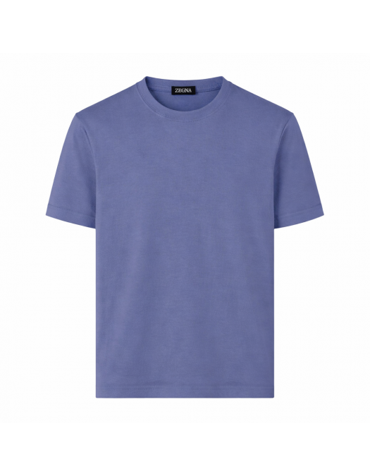 Tricou ZEGNA, piqué cotton T-shirt, Mov - H771UH335A3P06