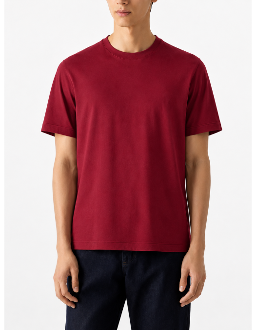 Tricou ZEGNA, piqué cotton T-shirt Red - H771UH335A3R09