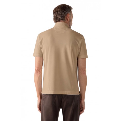 Tricou Zegna, Guler Polo, Beige