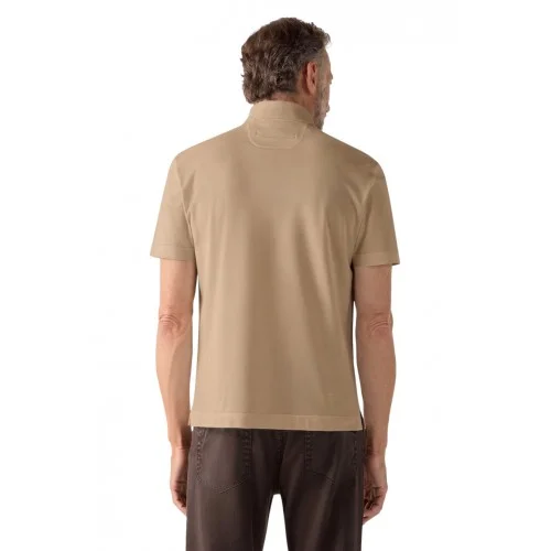 Tricou Zegna, Guler Polo, Beige